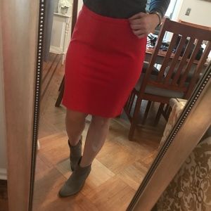 Dalia collection red pencil skirt